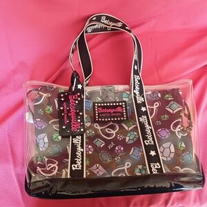 Betsey Johnson Gem Print Tote with Black Accents